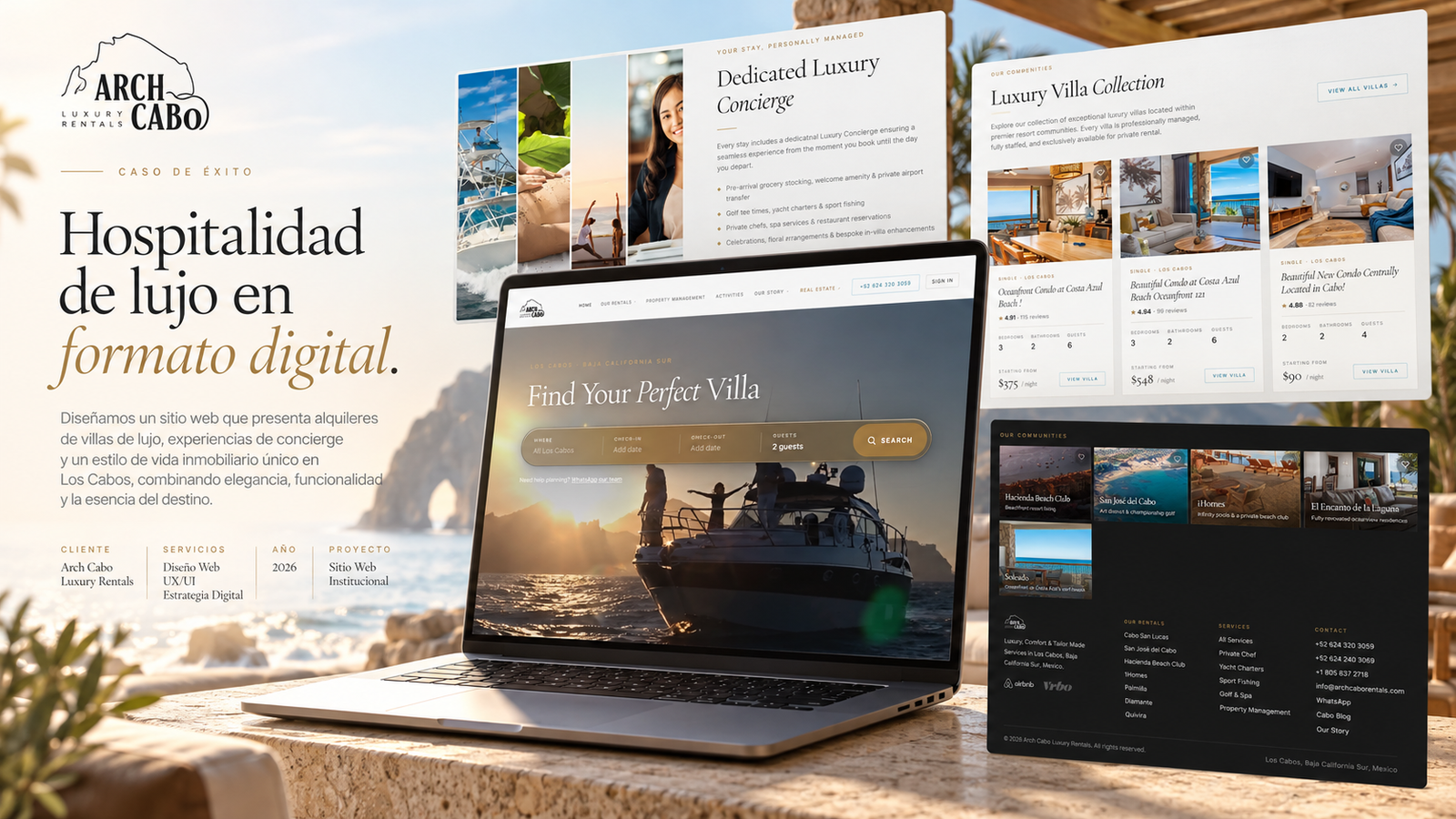 Arch Cabo Luxury Rentals – sitio web renta de villas de lujo